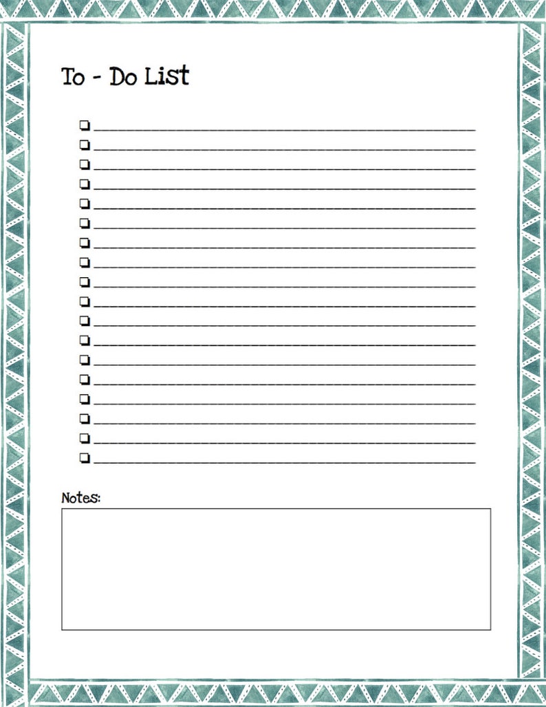 PRINTABLE To-do List Digital Download Planners To-do List | Etsy