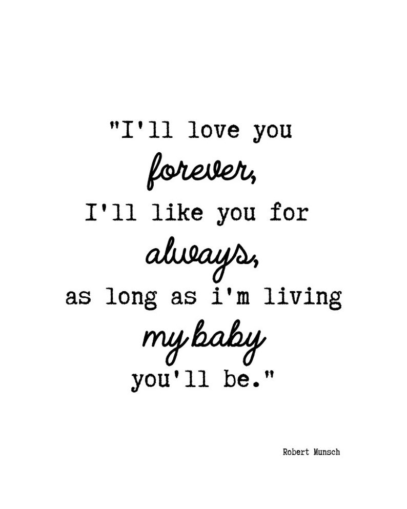PRINTABLE Wall Decor i'll Love You Forever.. Etsy