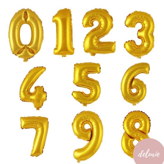 balloons of numbers