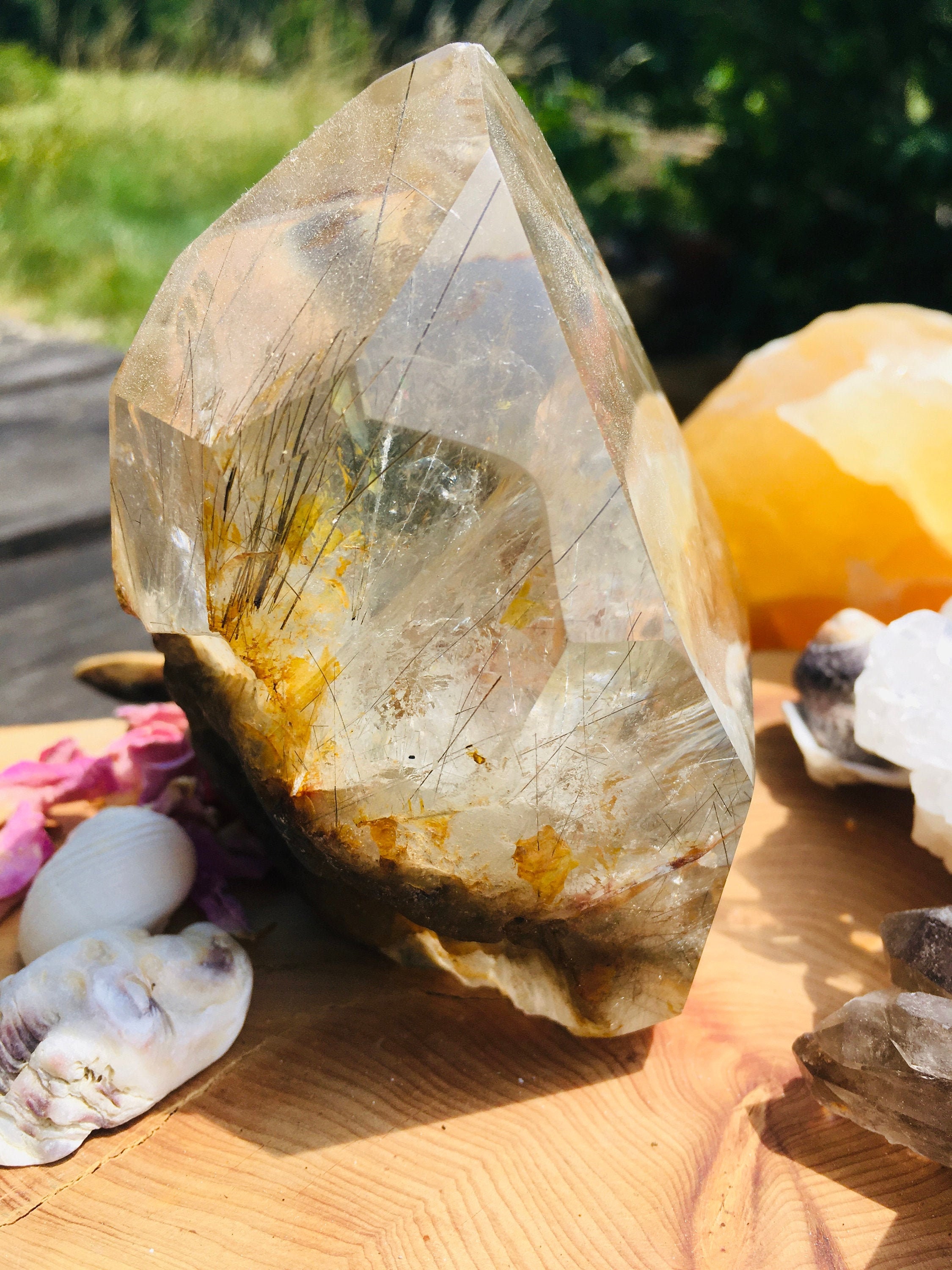 Méditation & Soins/Lithothérapie Energétique/Ancien Cristal de Roche/Energie Des 5 Éléments/Ciel Ter