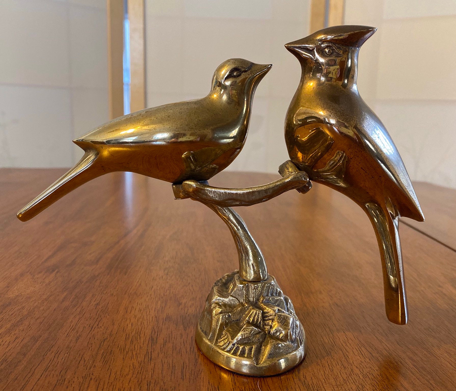 Vintage Solid Brass Bird on a Limb Figure FigurineGreat gift for Mother\u2019s Or Father\u2019s Day!