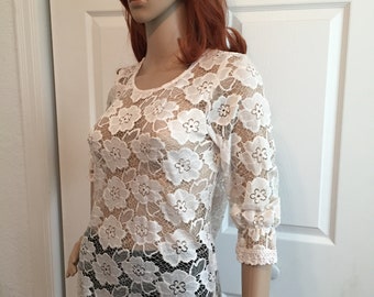 Flower Lace Top | Etsy