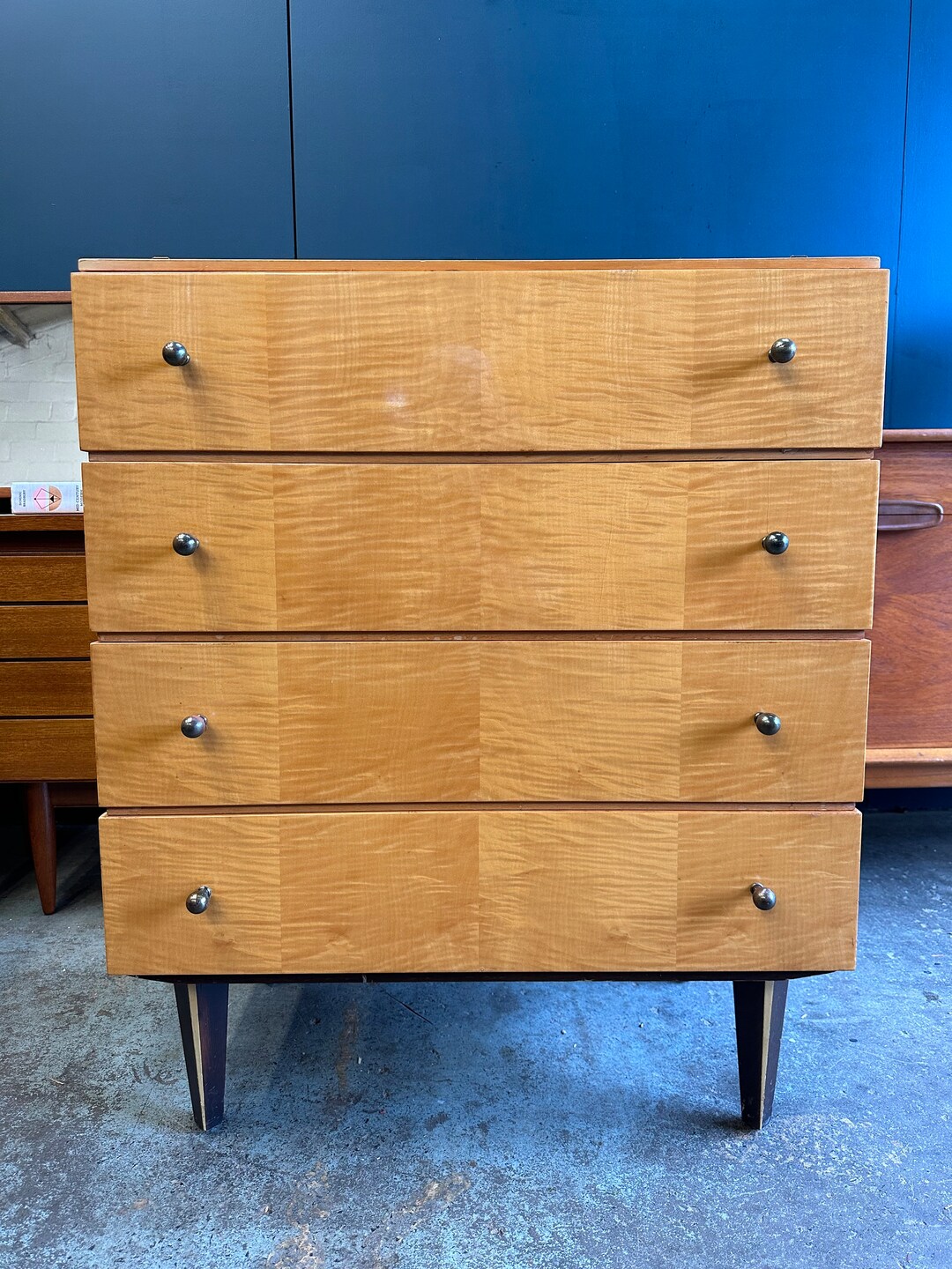 Midcentury Maple Chest of Drawers Etsy UK
