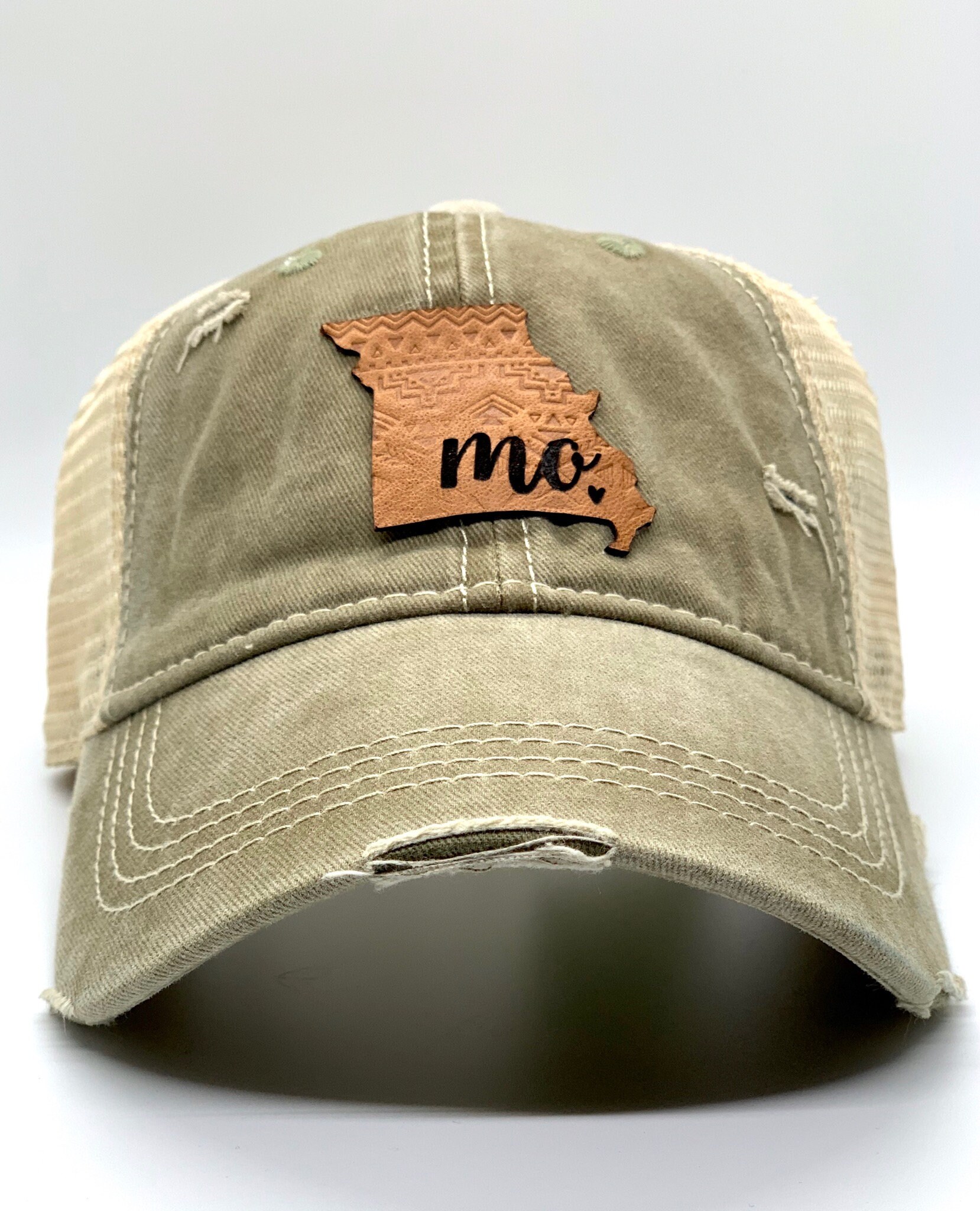 Leather Missouri State Hat Missouri Ladies Hat Embossed Etsy UK