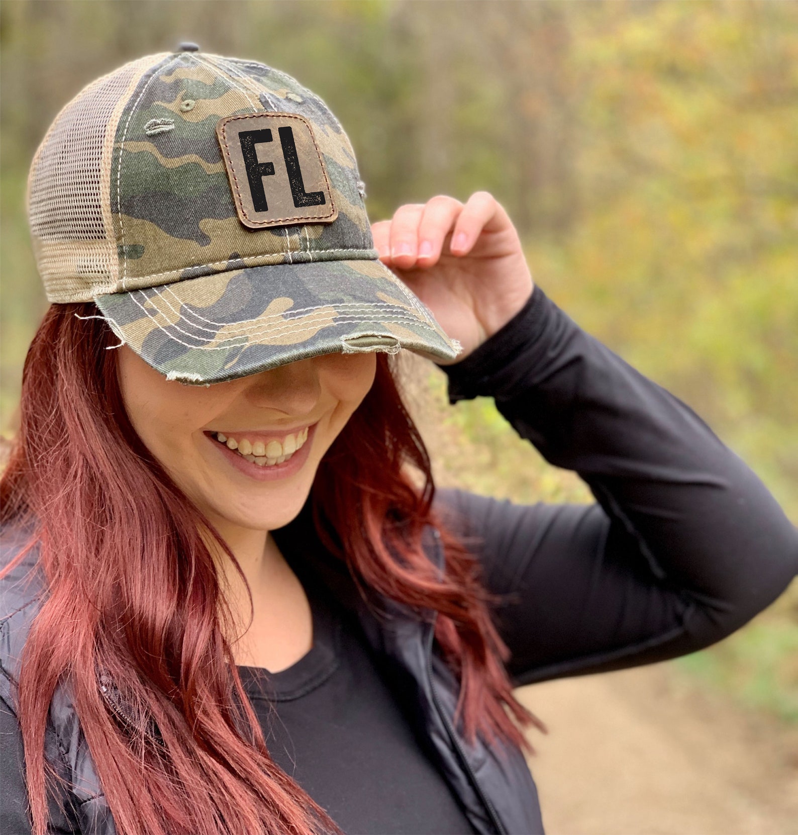 Leather Florida State Hat Florida Ladies Hat Engraved Etsy