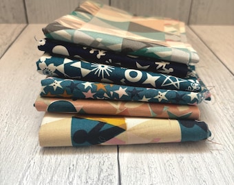 Cotton and Steel Fat Quarter Bundle 6 pieces - Paper Cuts bundle