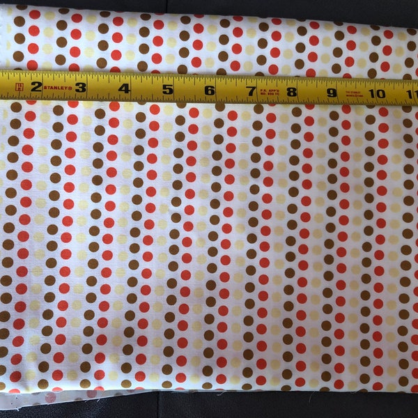 Heather Ross Fabric Lightning Bugs and Other Mysteries Fabric by the Yard OOP Rare 1 Yard Red Dots