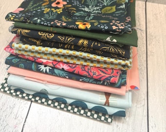 Cotton and Steel Fat Eighth Bundle 10 pieces - Amalfi bundle - Rifle Paper Co