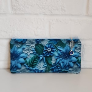 Zippered pouch, Makeup bag, Toiletry bag, Pencil case, Make-up bag, Handmade, Waterproof, Sea and Sew