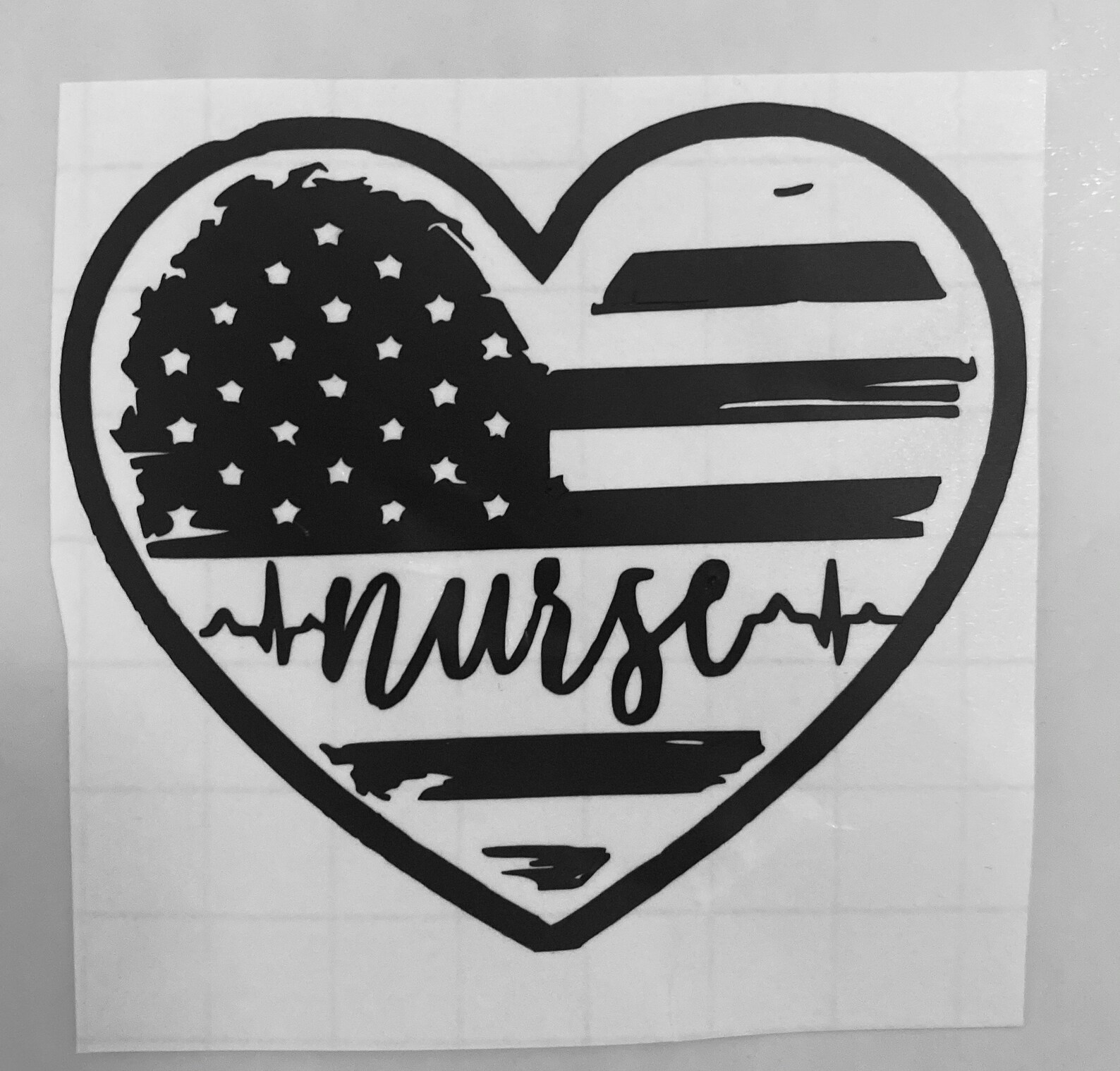 American Flag Nurse Decal Sticker Etsy