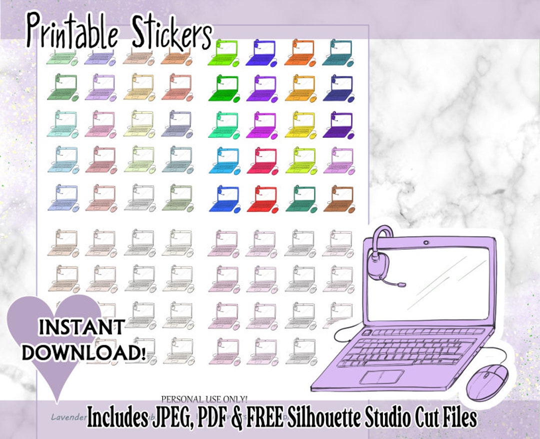 Laptop Printable Stickers Computer Printable Functional - Etsy