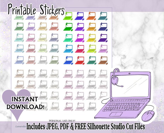 Laptop Printable Stickers Computer Printable Functional - Etsy
