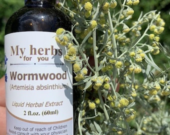 Wormwood tincture (FRESH Organic plant) tincture, Artemisia absinthium