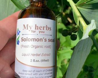 Solomon's seal tincture, Organic Fresh root, Polygonatum odoratum