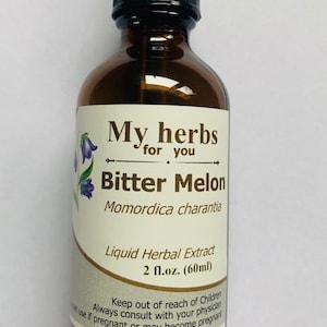 Bitter Melon Tincture, Momordica charantia, Organic