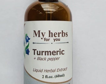Turmeric + Black pepper tincture // Organic Herbal Extract