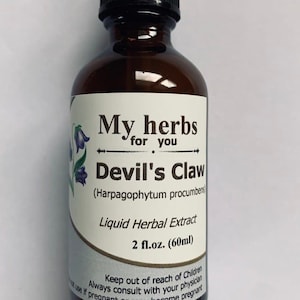 Devil&#39;s Claw tincture, Harpagophytum procumbens