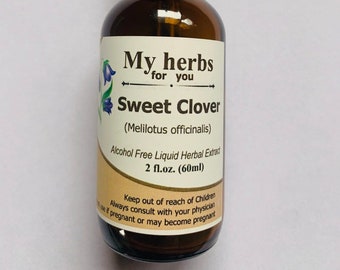 Sweet Clover Glycerite, Organic Alcohol Free, Made out of Fresh plants (Melilotus officinalis)