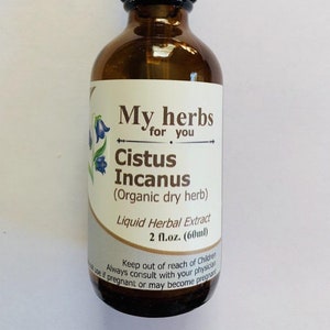 Cistus Incanus tincture (Organic dried herb)