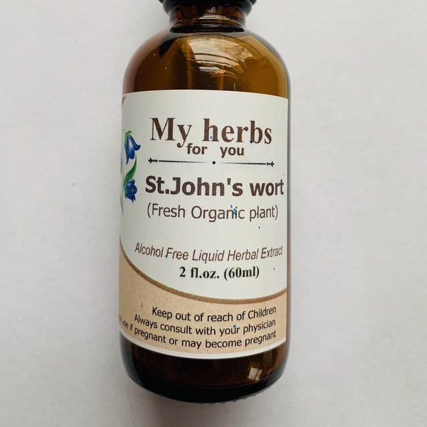 St.John's wort Glycerin (Alcohol Free), Fresh Organic plant tincture, Hypericum