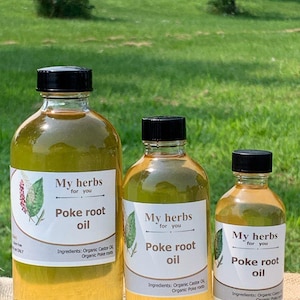 Poke Root Oil, Organic / with Organic Castor oil