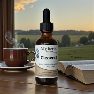 Cleavers Herbal Extract, Organic (Alcohol Free), Made out of Fresh Plants (Galium aparine)