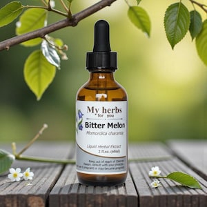 Bitter Melon Tincture, Momordica charantia, Organic