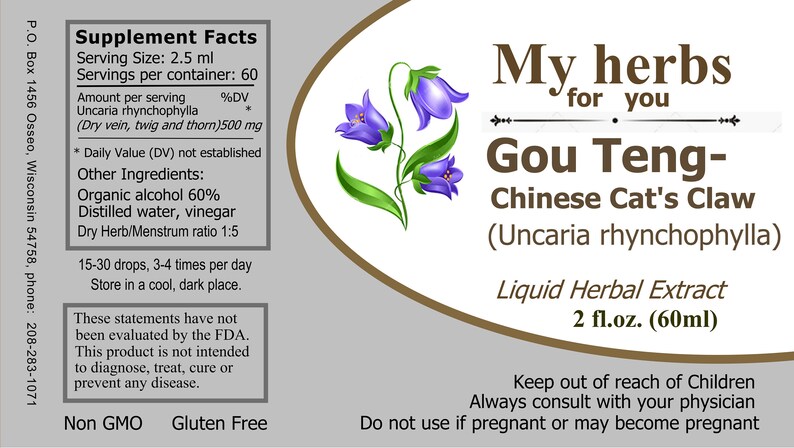 Gou Teng Uncaria Rhynchophylla Chinese Cat's Claw Etsy