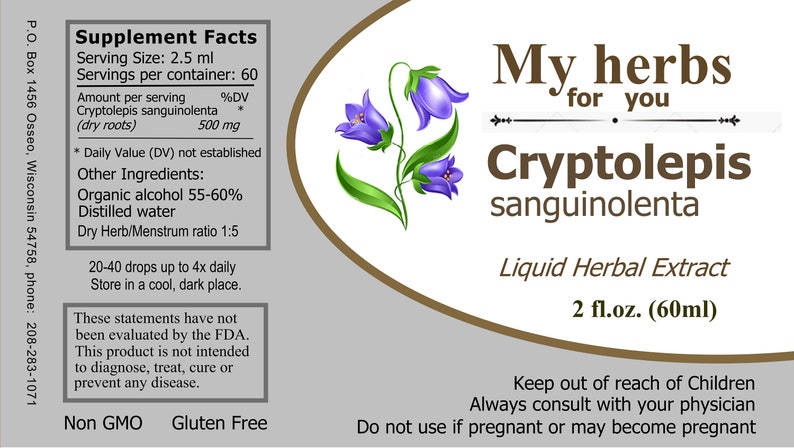 Cryptolepis sanguinolenta tincture image 2