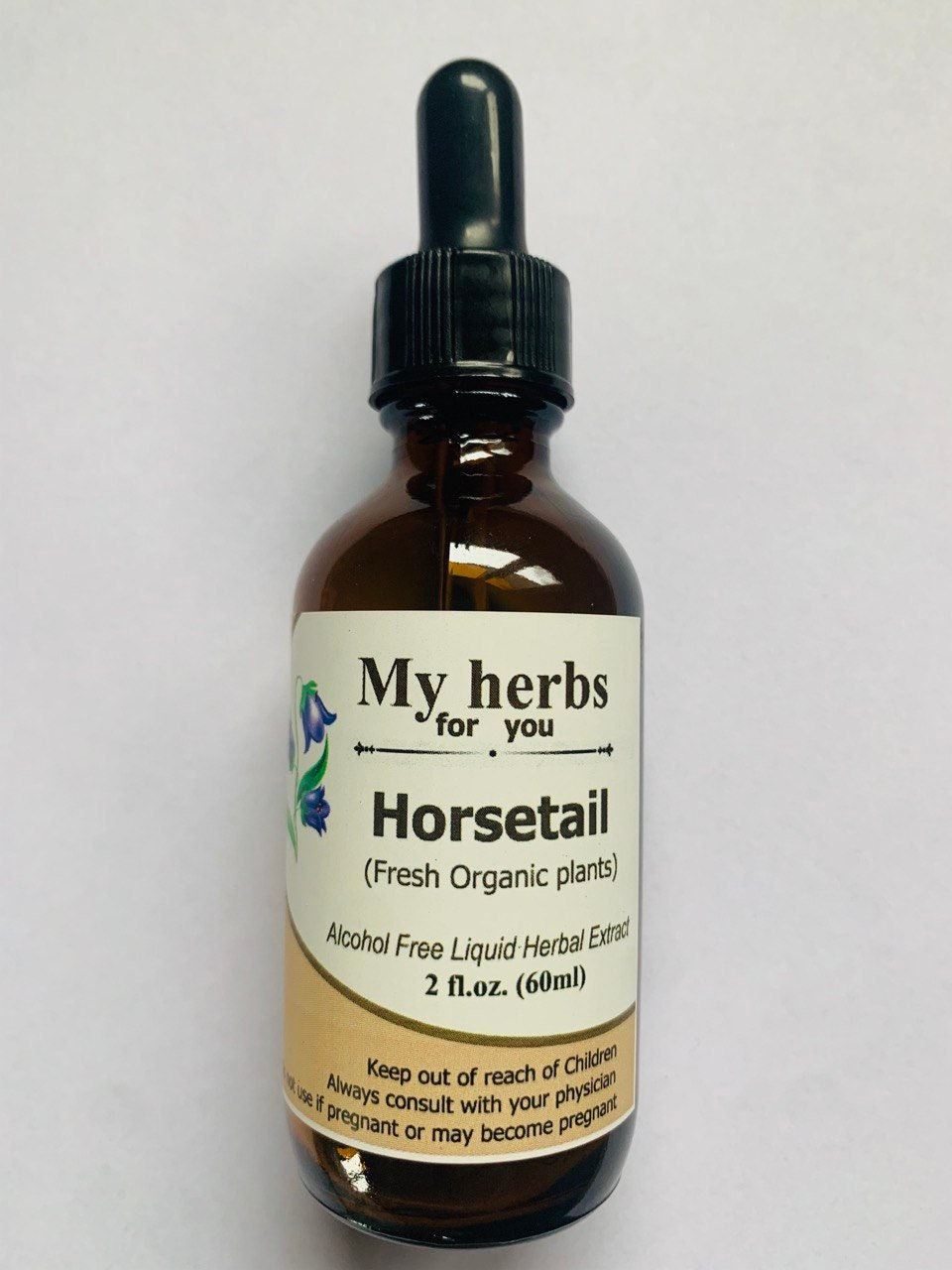 Horsetail Glycerite, Organic Alcohol Free, Made out of Fresh Plants (Equisetum arvense)