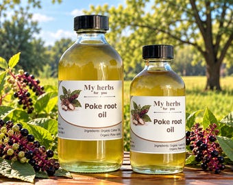 Olie met pokewortelextract | Biologische ricinusolie | Phytolacca americana | Kruidenbereiding in kleine batches