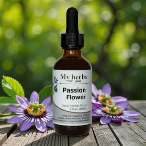 Passion flower tincture, Passiflora incarnata, Organic