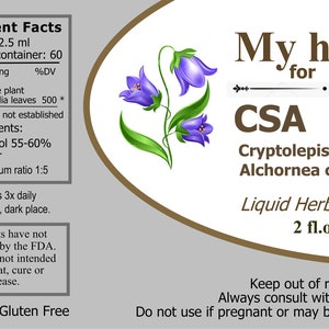 CSA Cryptolepis, Sida, Alchornea tincture image 2