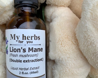 Lion's Mane tincture (Fresh mushroom), Double extraction