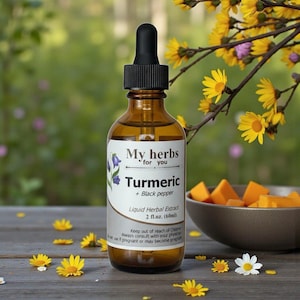 Turmeric + Black pepper tincture // Organic Herbal Extract