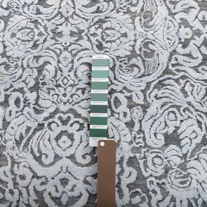 8x10 Rug Grey Silver Modern Deco Hand Knotted Grey Silver Carpet #8538 (242x300 Cms.) image 9
