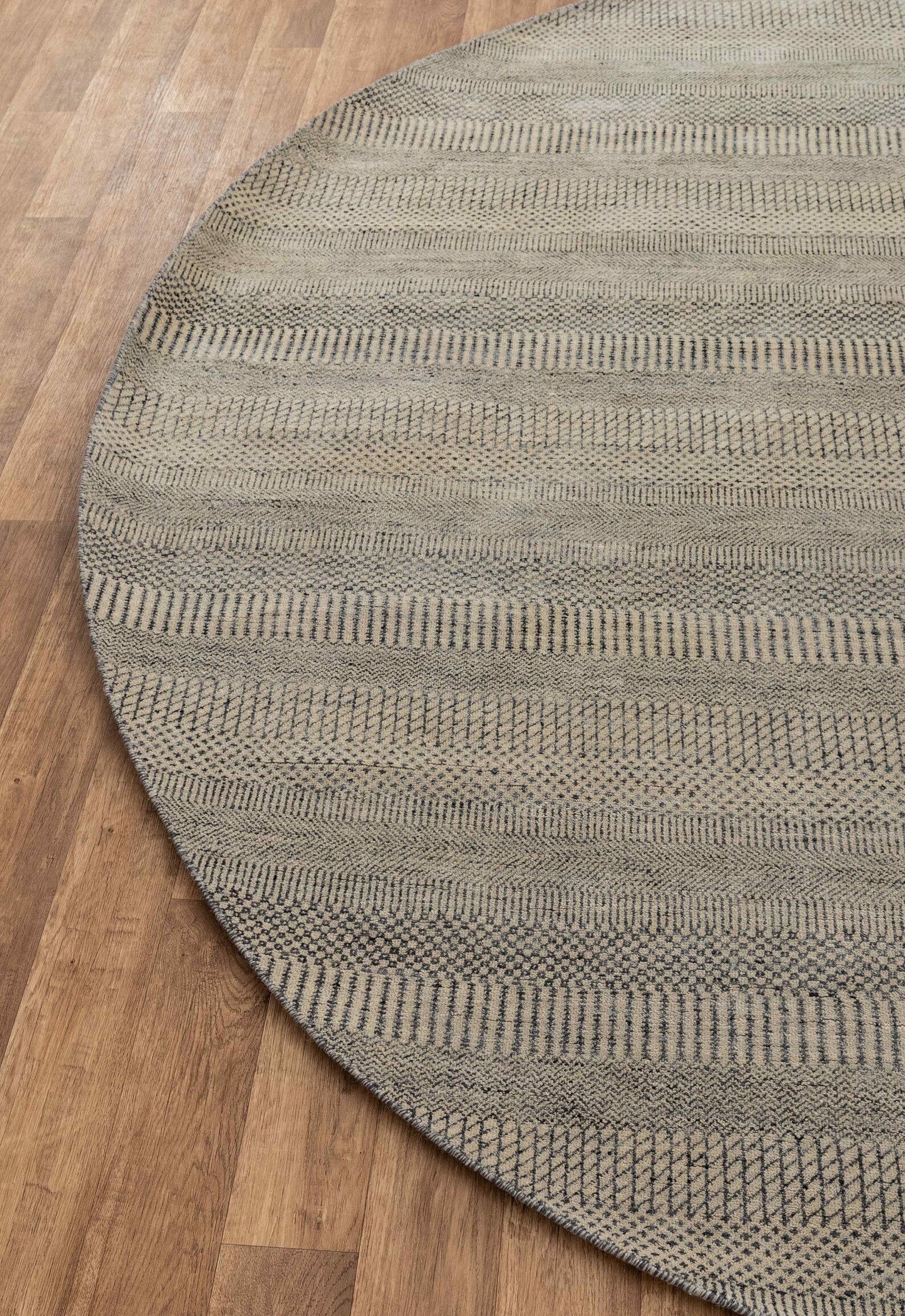 9x9 Round Area Striped Rug Contemporary Style Handmade Wool Etsy