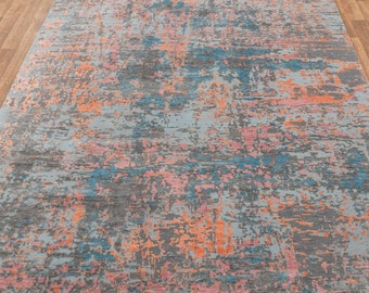 8X10  Area Rug Abstract Style Hand Knotted Rug #3294 (242x300 Cms.)