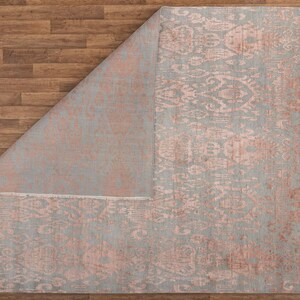 8X10 Rug Grey Copper Modern Transitional Rug Style Handmade Rug #2734 (242x300 Cms.) image 6