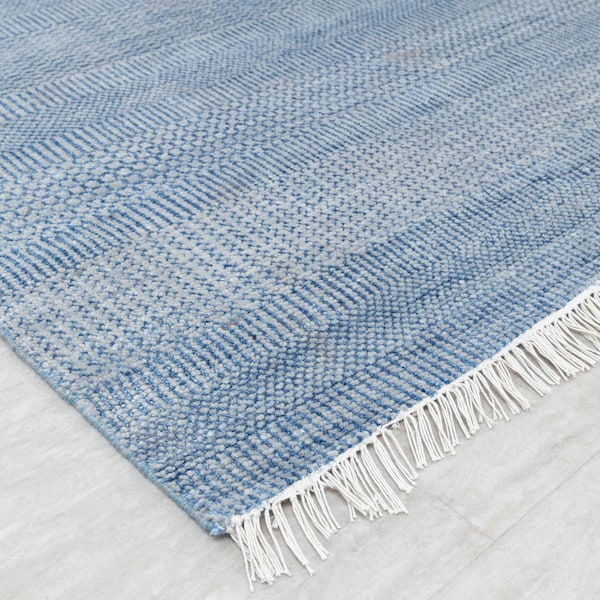 12x15 Savannah Rug Area Contemporary  Rug Oversize Blue  Hand Knotted Modern Wool & Silk Rug #466(366x457 Cms.)