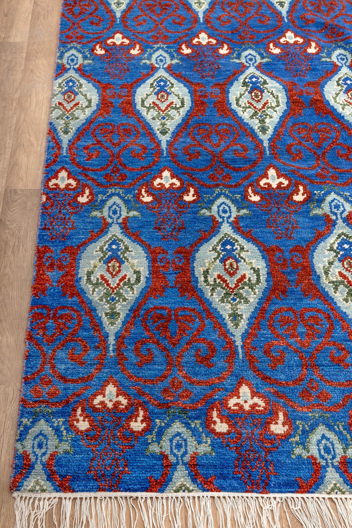 12x15 Oversize Large Rug Handmade Wool Blue Indian Rug 7990 Etsy