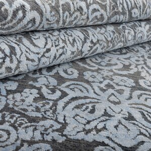 8x10 Rug Grey Silver Modern Deco Hand Knotted Grey Silver Carpet #8538 (242x300 Cms.) image 8