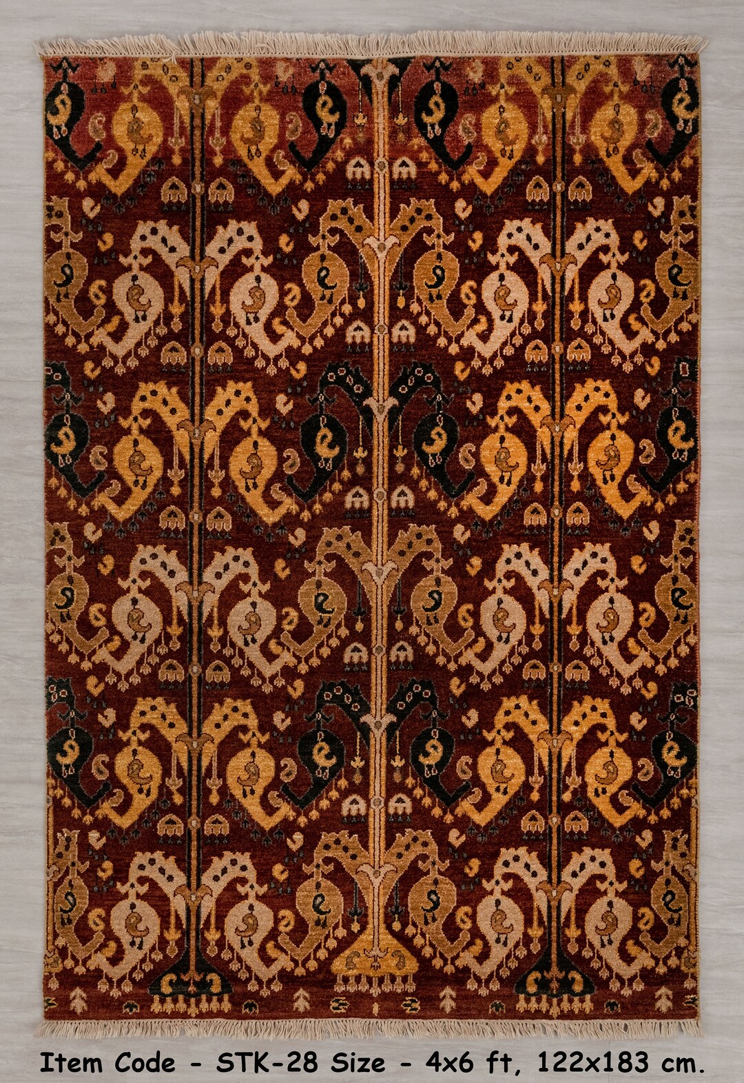 4x6 Modern Tribal Design Wool Rug Pattern 100% Hand Knotted Wool Rug ...
