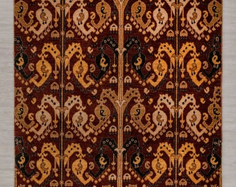 4x15 moderner Tribal Design Wollteppich Muster 100% Handgeknüpfter Wollteppich!!! ....#STK-28