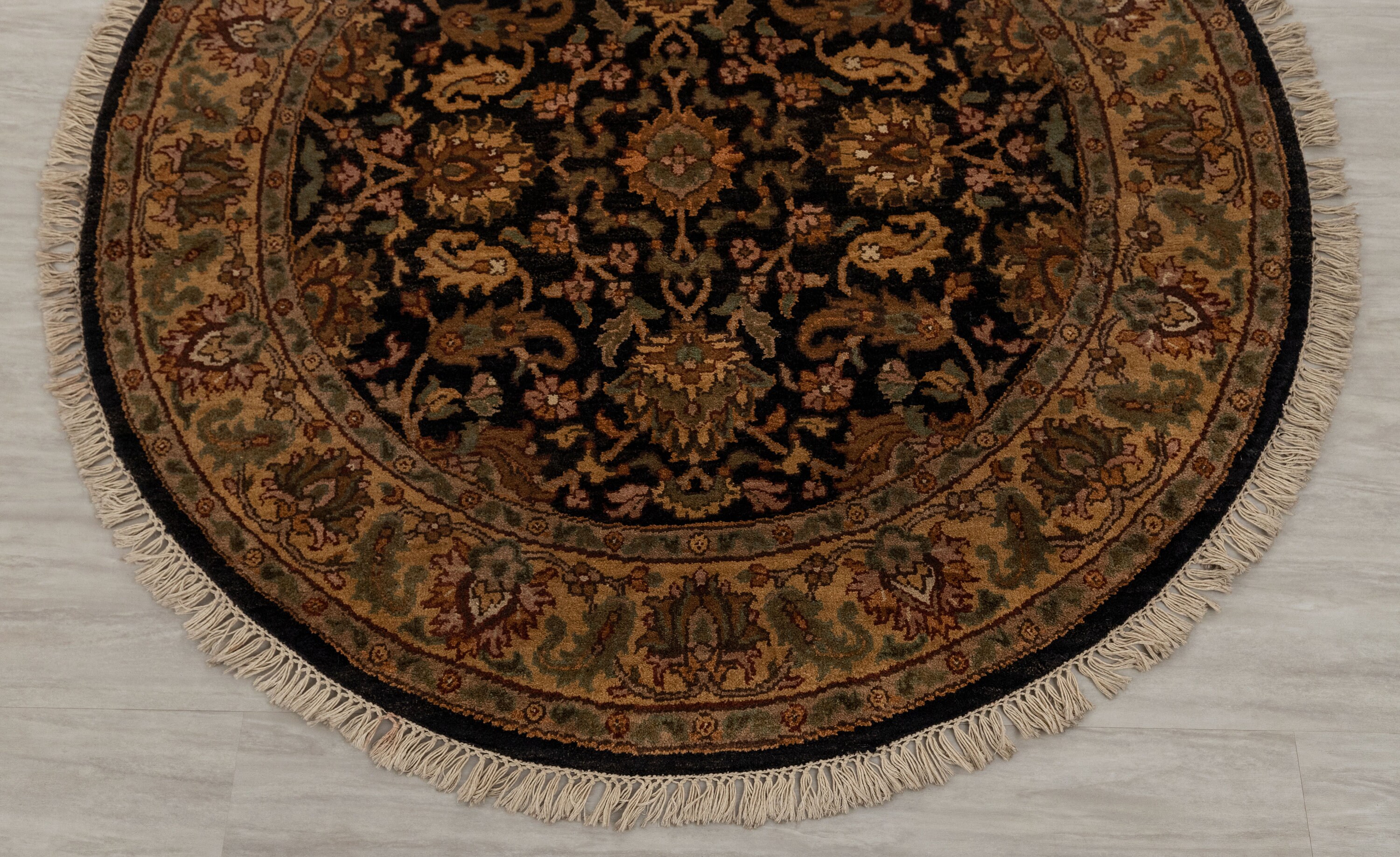 4 Foot Round Handmade Area Rug Persian Design Rug Free Etsy