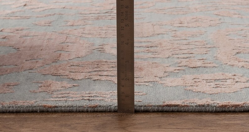 8X10 Rug Grey Copper Modern Transitional Rug Style Handmade Rug #2734 (242x300 Cms.) image 10