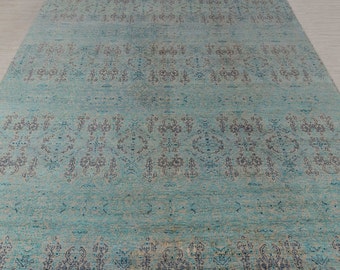 10x14 Rug Jewel Design Handknotted Rug,  Rug, Large Size Wool & Silk #7378(300x450 cm.)
