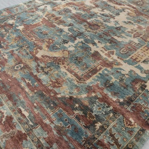 Blue Modern Oushak Turkish Style Hand Knotted Wool Rug #SE-19, SE-28(275x365 Cms.)