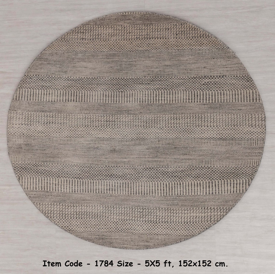 5x5 / 150x150 Cms Round Rug Wool & Silk Rug Handmade Rug Etsy