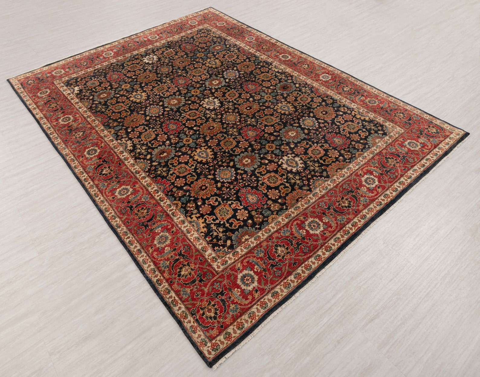 8x10 Persian Rug Classic Bidjar Navy Red High Quality Wool Etsy